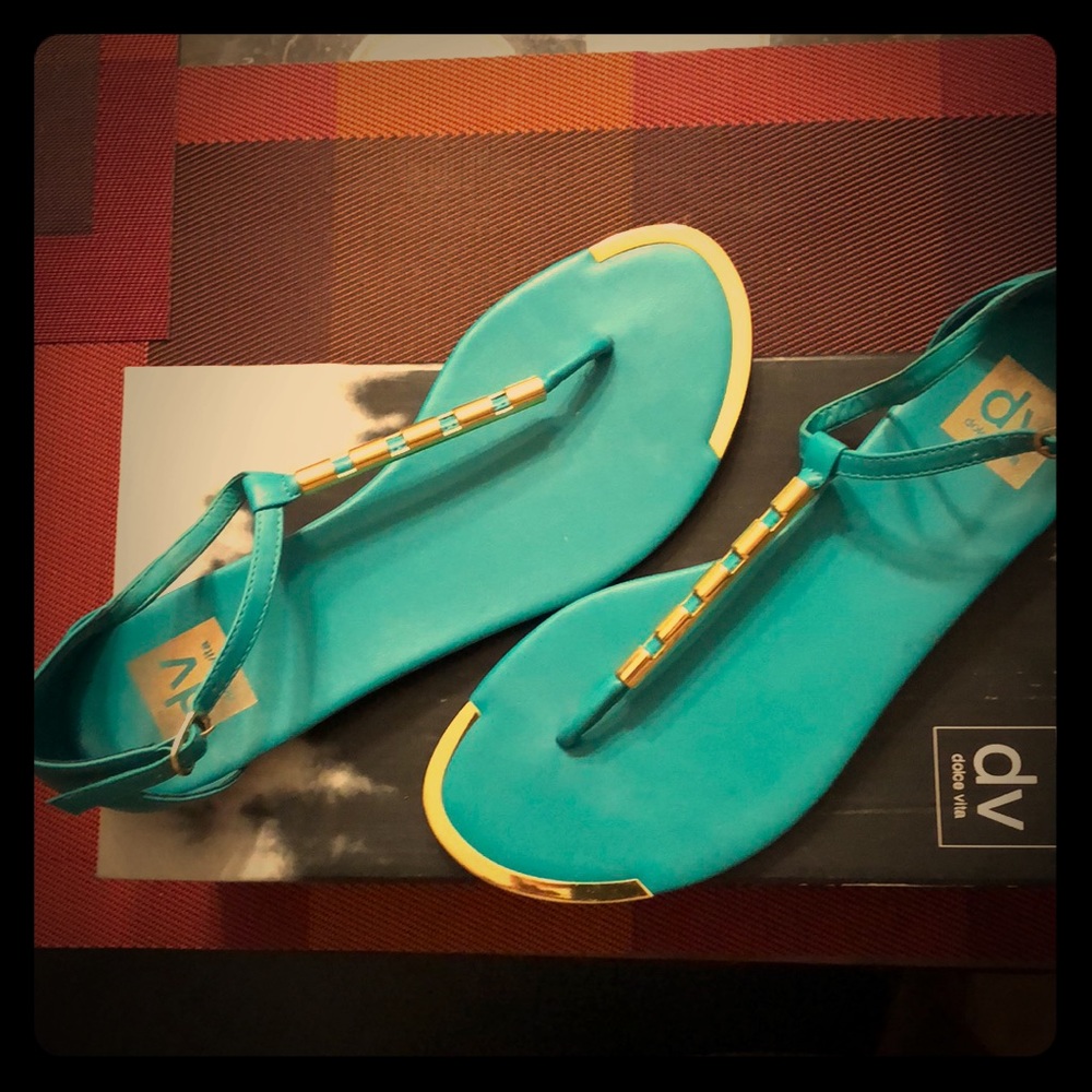 Turquoise sandals